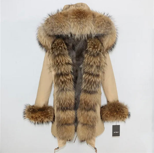 OFTBUY Fox fur coat