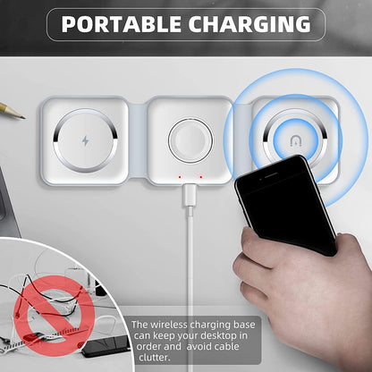 Trifold 3-in-1 Foldable Wireless Charger